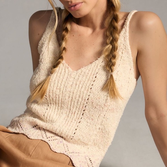 Anthropologie Tops - Anthropologie Beige Knit Tank Top